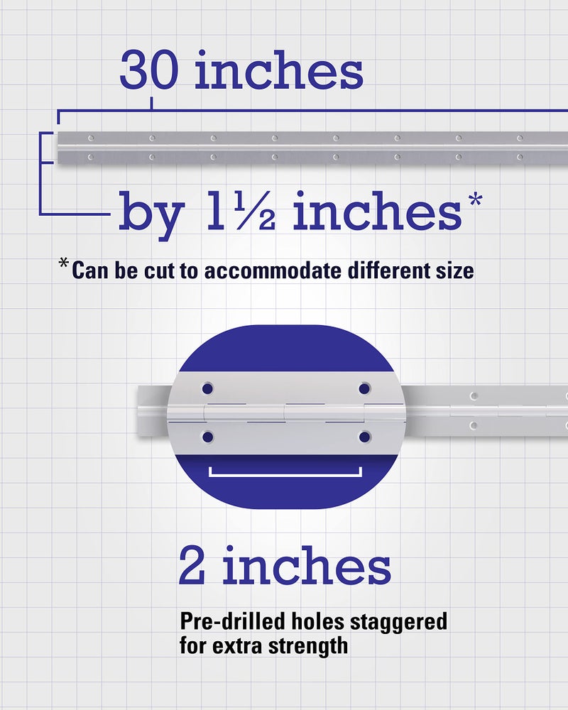 HARDWARE ESSENTIALS أساسيات الأجهزة 853401 دبوس مستمر 30" × 1-1/2" من الفولاذ المقاوم للصدأ - Image 3